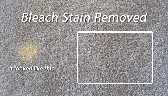 Used carpet dye to remove carpet bleach Stain