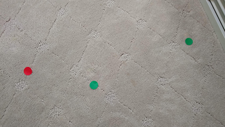 carpet stain remover used special carpet dye for this stain